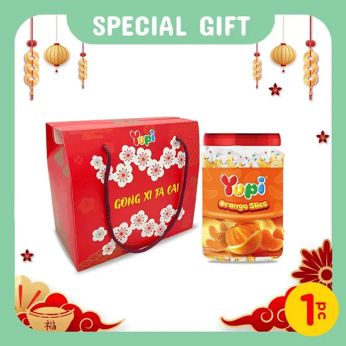 Yupi Package Imlek Orange Slice Jar With Box