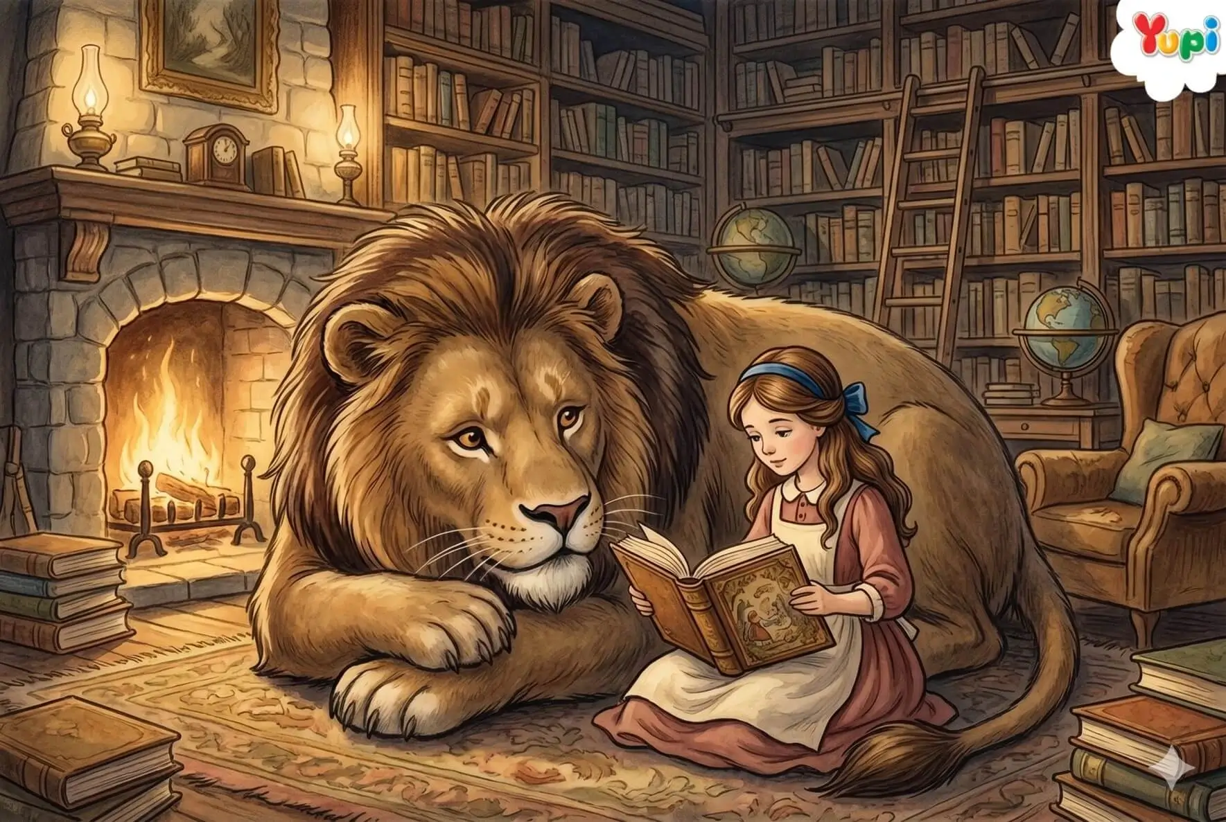 Beauty and the Beast in Library