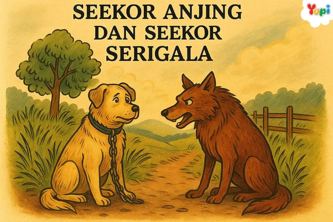 Seekor Anjing dan Seekor Serigala