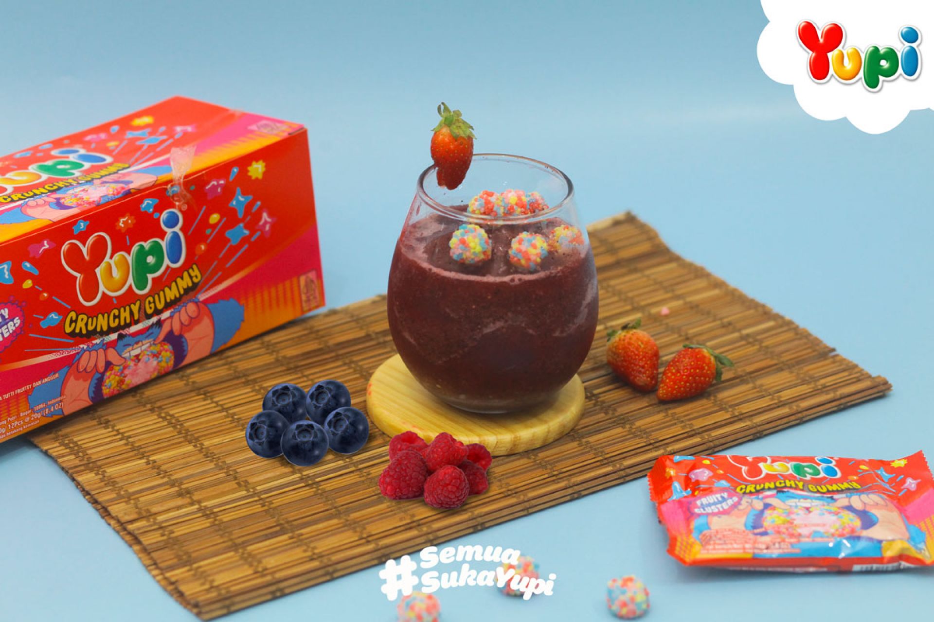Crunchy Gummy Berry Slushy