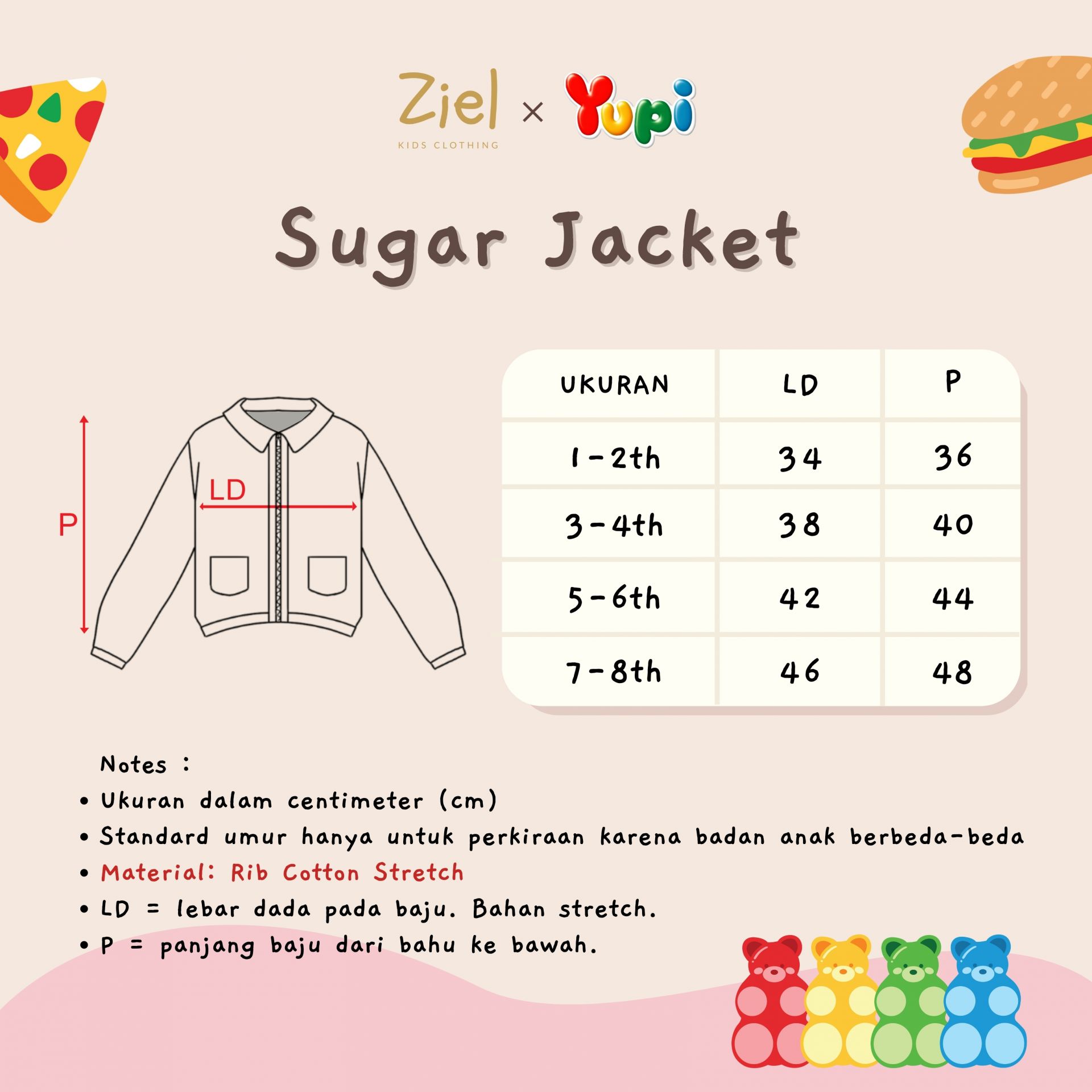 Sugar  - Size chart