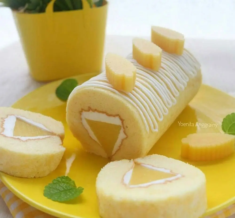 Puding Mangga Roll Cake