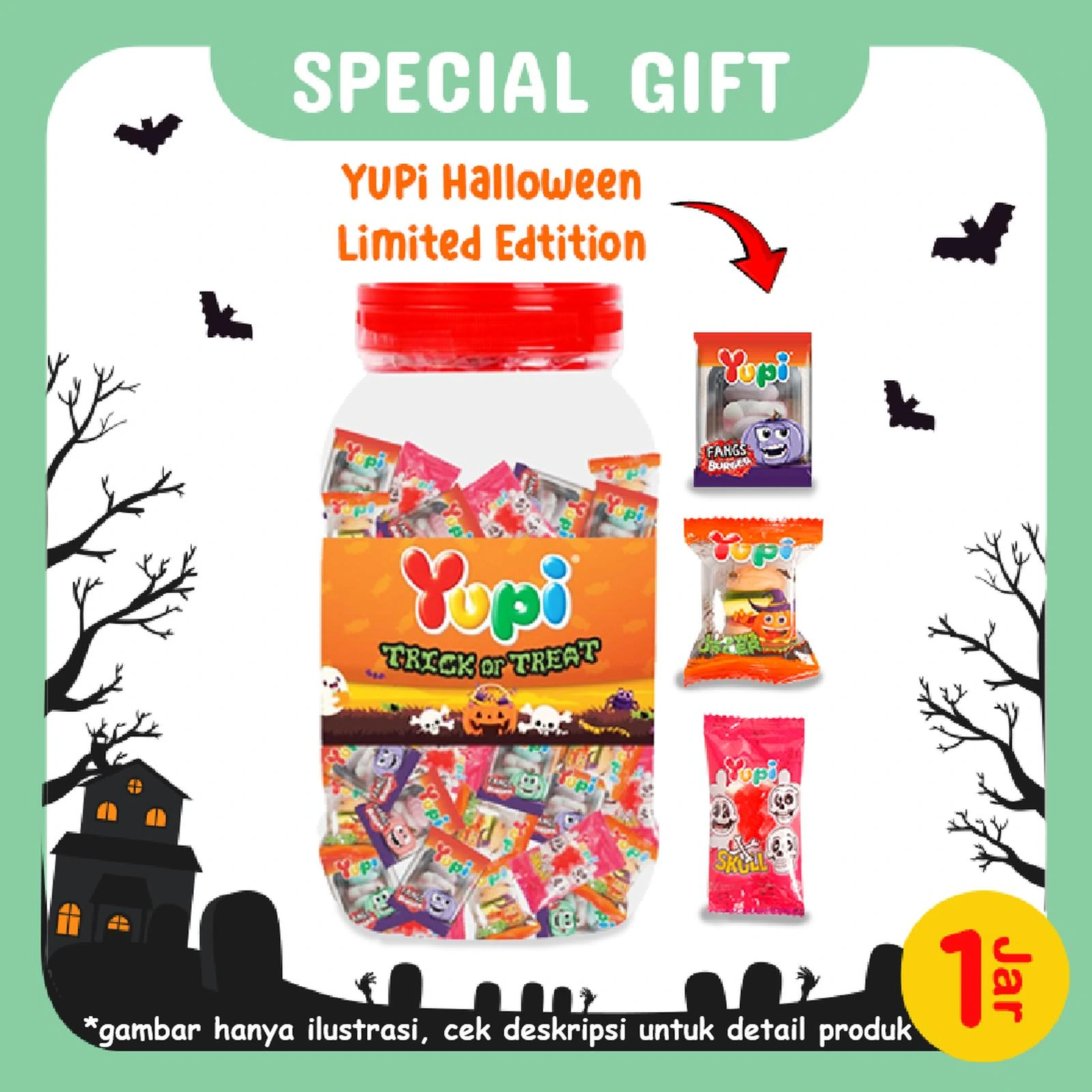 Yupi Package Halloween BIG Jar