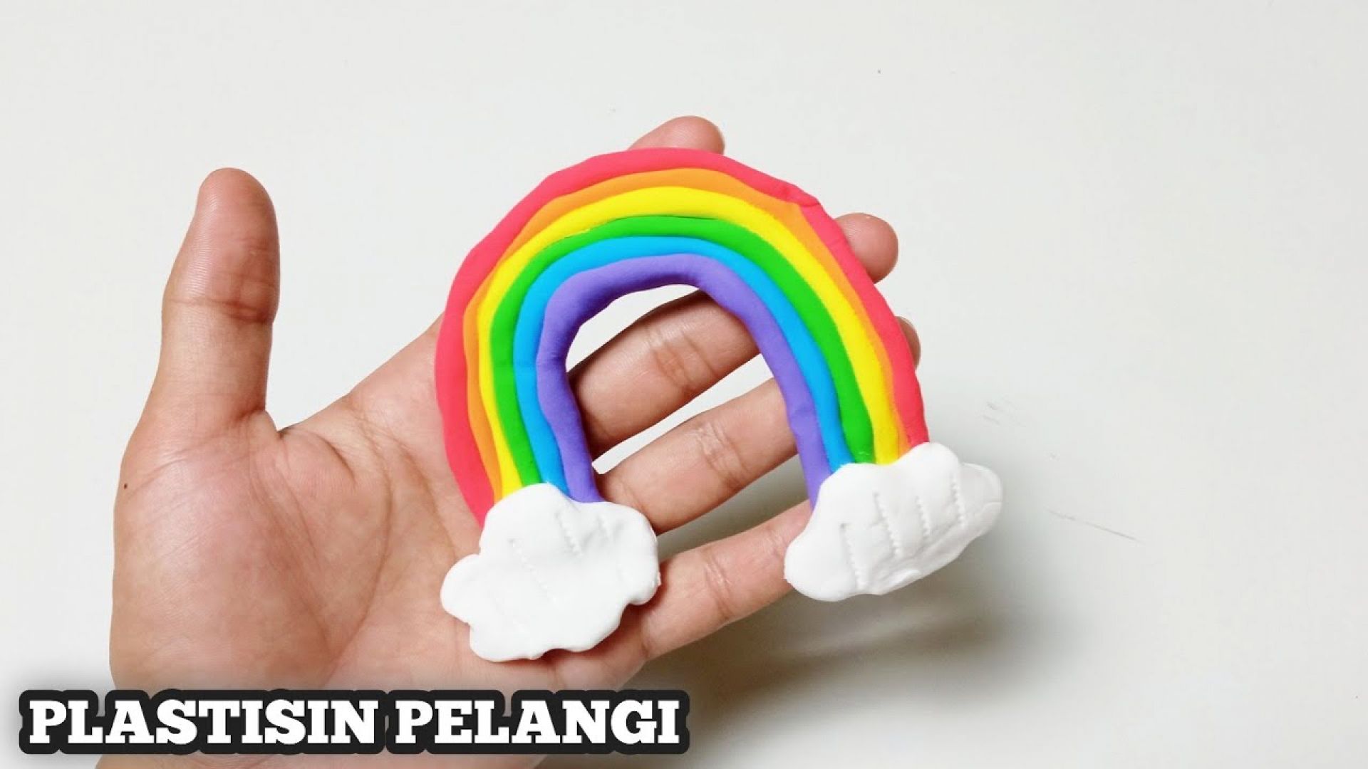 Kerajinan Plastisin Bentuk Pelangi