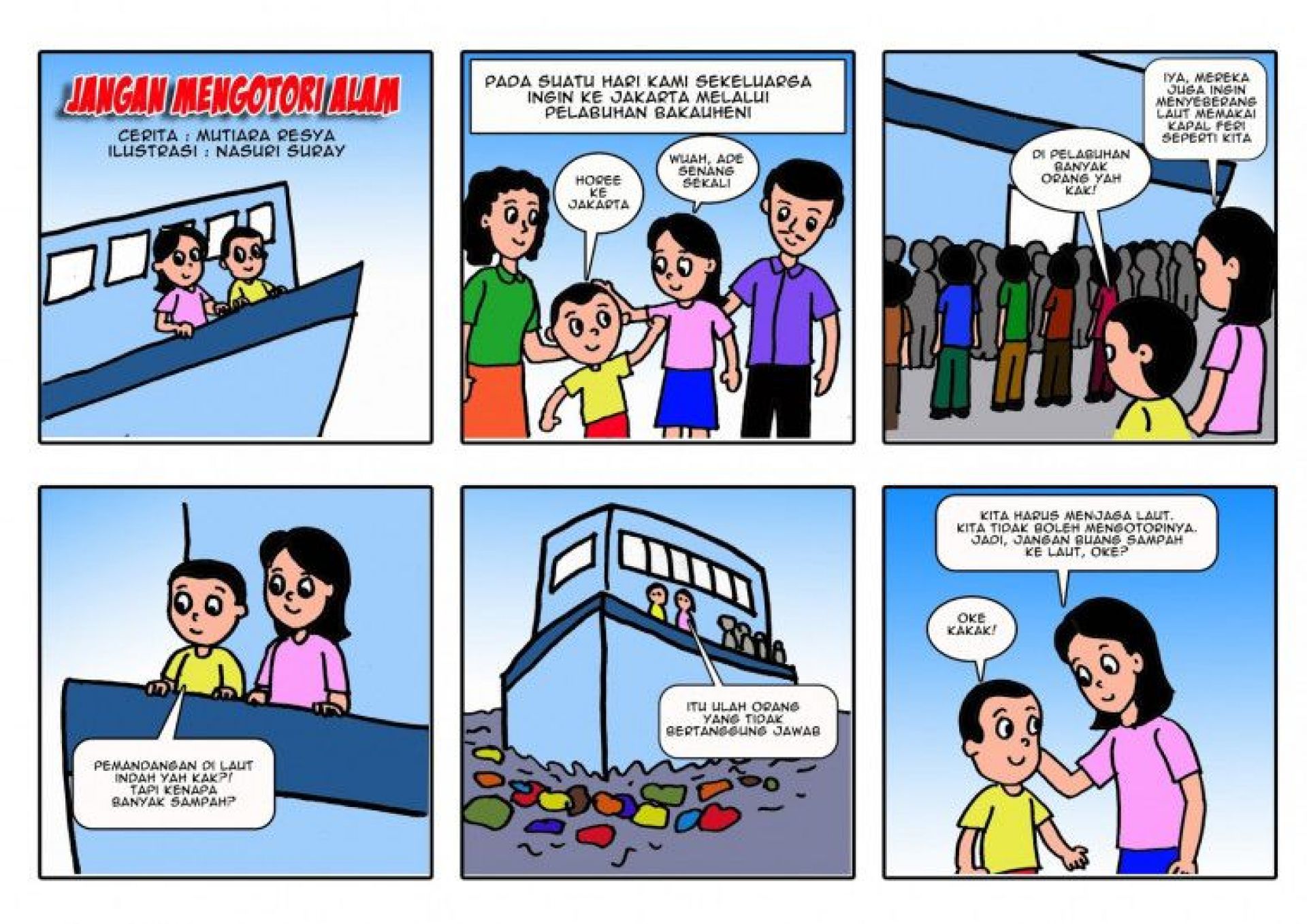 Komik Pendidikan Tema Mencintai Lingkungan