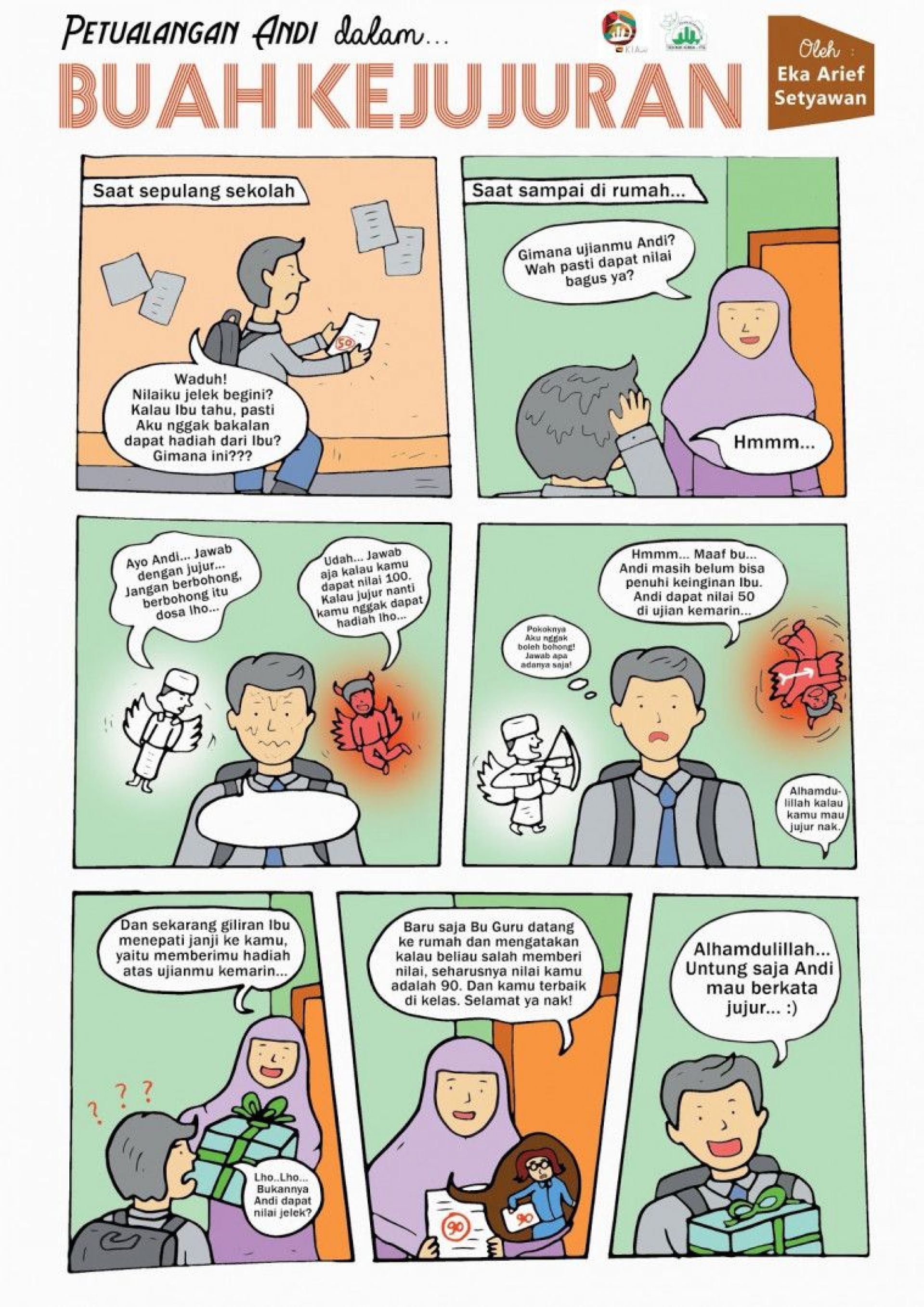 Komik Pendidikan Tentang Buah Kejujuran