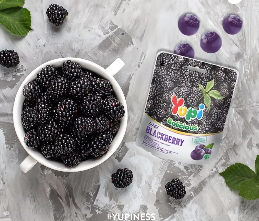 Konsumsi Buah Blackberry dalam Bentuk Permen Yupi Bolicious, Pasti Bikin Hepi!