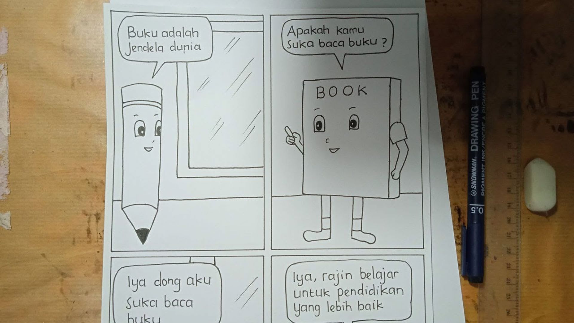 komik dibuku gambar