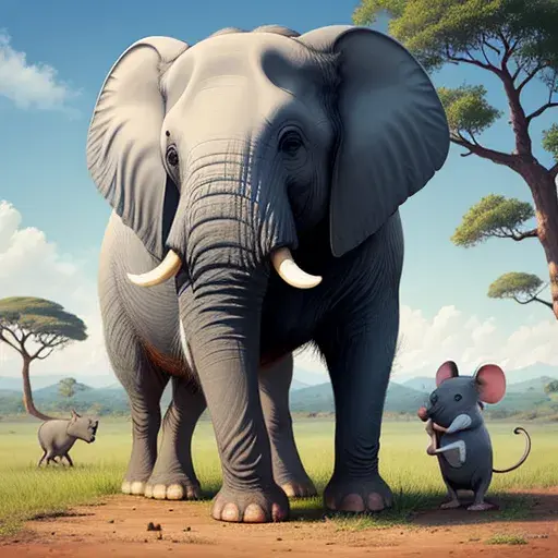 Kisah Koloni Tikus dengan Kawanan Gajah