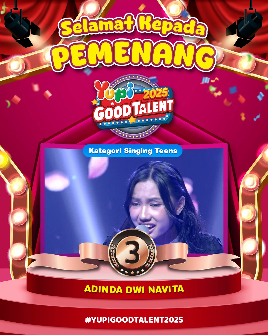 12. Juara 3 Singing Teens