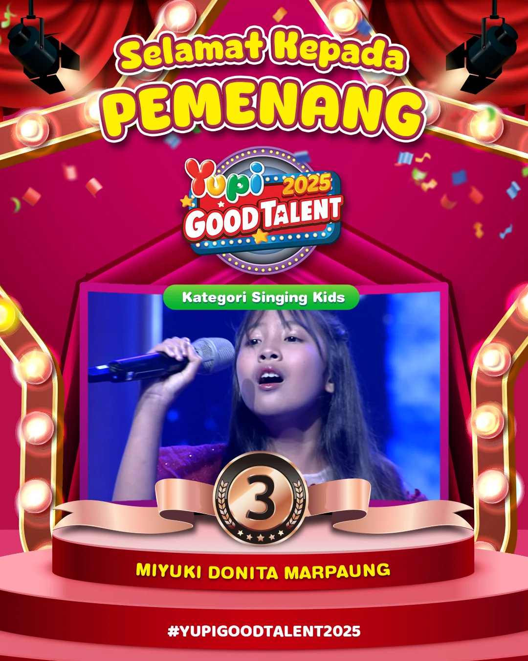 9. Juara 3 Singing Kids